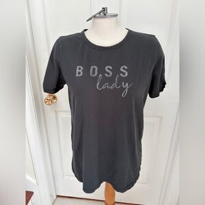 'Boss Lady' Graphic Tee - Black